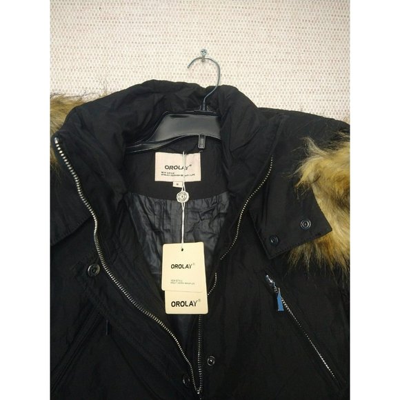 Women's Classic OROLAY Duck Down Winter Jacket w/ removable hoodie Size Medium - Picture 5 of 8